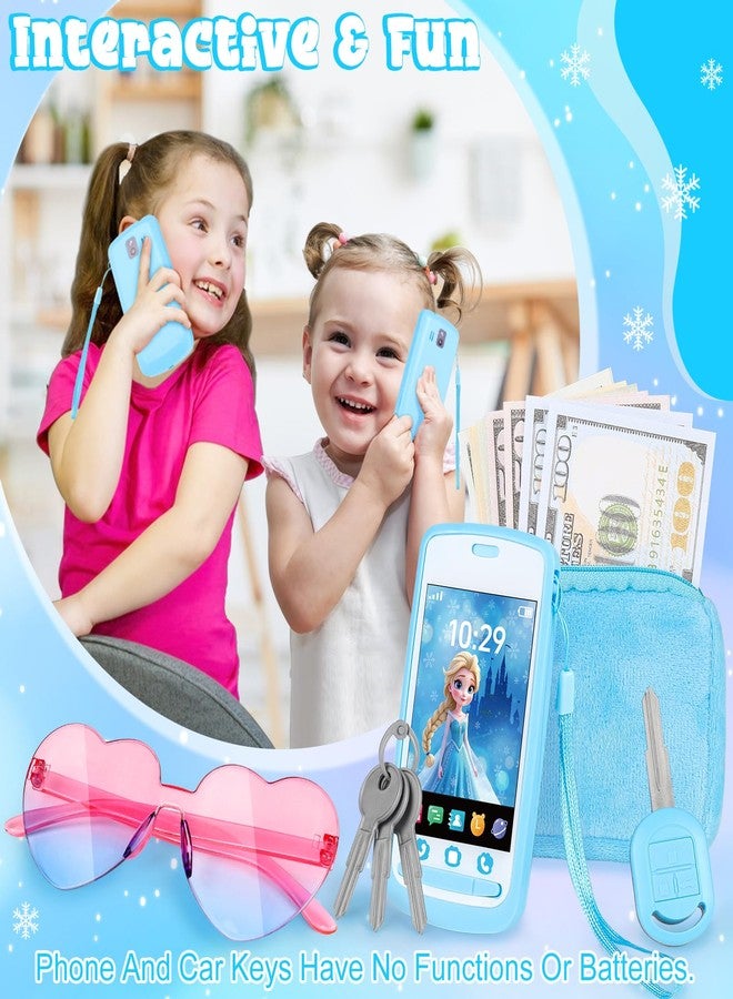 TSDATOWR Play Purse for Little Girls, Toddler Kids Toy Purse with Accessories, Pretend Play Makeup Set, Crossbody Bag, Wallet, Fake Keys, Birthday Christmas Princess Gifts Toys for Girls Ages 3 4 5 6 Year Old - Image 3